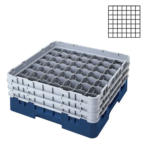 Cambro 49S638-168 - 49-Compartment Stemware & Tumbler Glass Rack - Camrack (3 per Case) 