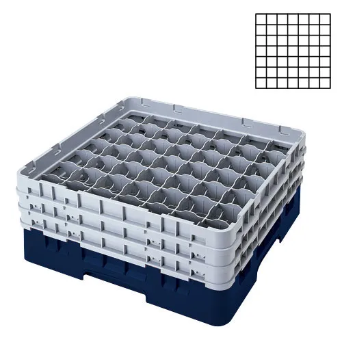 Cambro 49S638-186 - 49-Compartment Stemware & Tumbler Glass Rack - Camrack (3 per Case) 