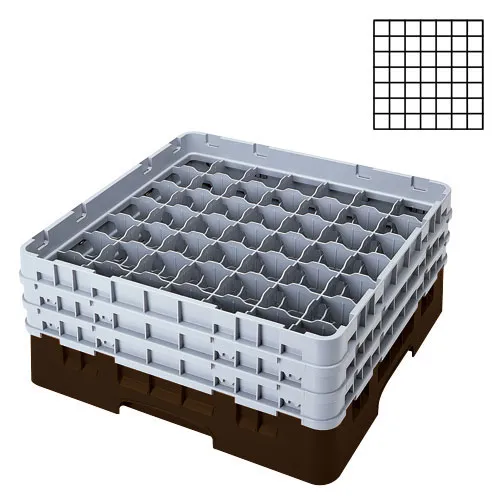 Cambro 49S800-167 - 49-Compartment Stemware & Tumbler Glass Rack - Camrack (2 per Case) 