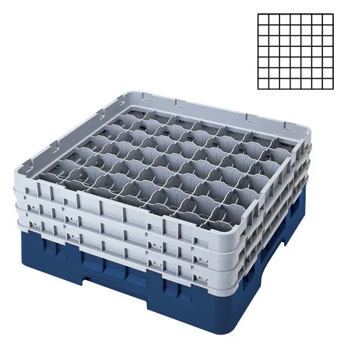 Cambro 49S800-168 - 49-Compartment Stemware & Tumbler Glass Rack - Camrack (2 per Case) 