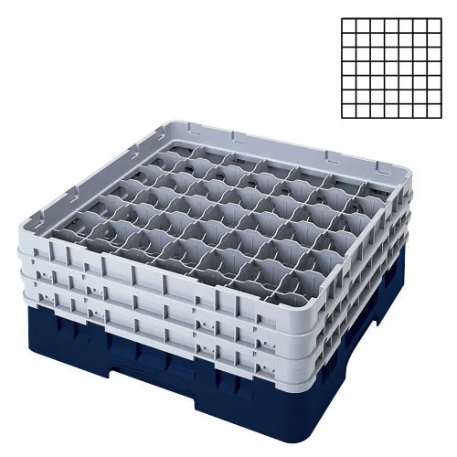 Cambro 49S800-186 - 49-Compartment Stemware & Tumbler Glass Rack - Camrack (2 per Case) 