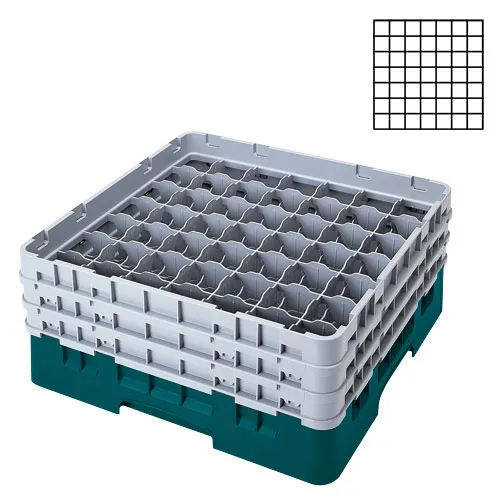 Cambro 49S800-414 - 49-Compartment Stemware & Tumbler Glass Rack - Camrack (2 per Case) 