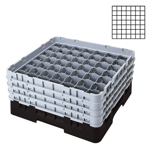 Cambro 49S958-110 - 49-Compartment Stemware & Tumbler Glass Rack - Camrack (2 per Case) 