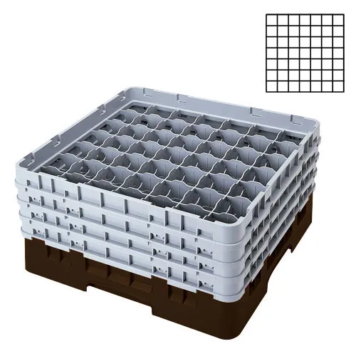 Cambro 49S958-167 - 49-Compartment Stemware & Tumbler Glass Rack - Camrack (2 per Case) 