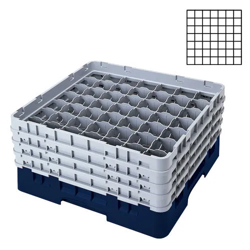 Cambro 49S958-186 - 49-Compartment Stemware & Tumbler Glass Rack - Camrack (2 per Case) 