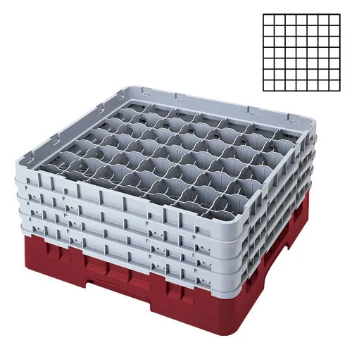 Cambro 49S958-416 - 49-Compartment Stemware & Tumbler Glass Rack - Camrack (2 per Case) 