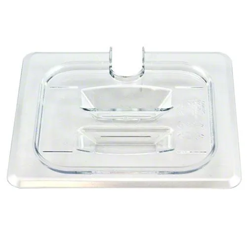 Cambro 60CWCHN-135 - One-Sixth Size Food Pan Notched Cover w/ Handle - Camwear (6 per Case) 