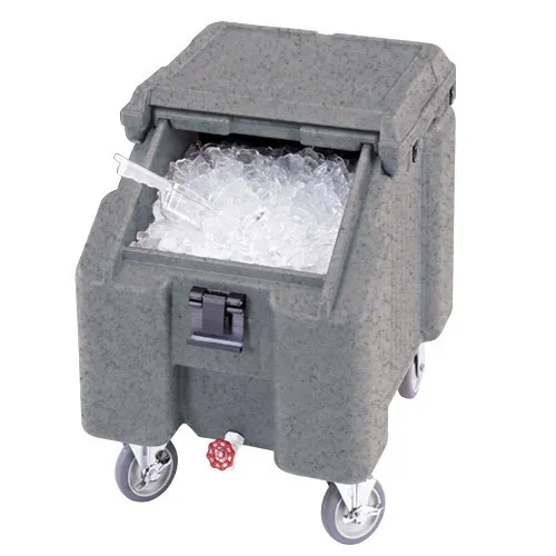 Cambro ICS100L4S-191 - 100 lb. Capacity - Sliding Lid Portable Ice Bin  - Grey