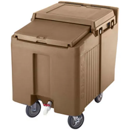 Cambro ICS125L-157 - 125 lb. Capacity - Sliding Lid Portable Ice Bin  - Peach