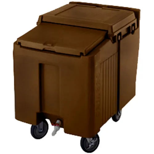 Cambro ICS125L-191 - 125 lb. Capacity - Sliding Lid Portable Ice Bin  - Brown