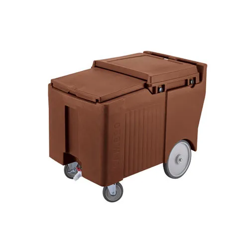 Cambro ICS125LB-131 - 125 lb. Capacity - Sliding Lid Portable Ice Bin  - Brown