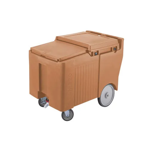 Cambro ICS125LB-157 - 125 lb. Capacity - Sliding Lid Portable Ice Bin  - Peach