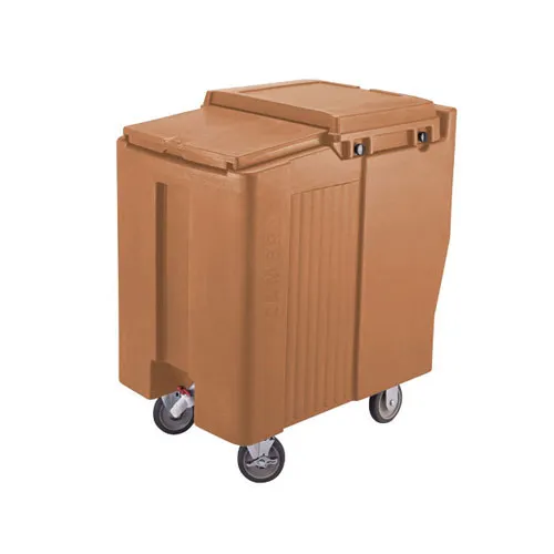 Cambro ICS125T-157 - 125 lb. Capacity - Tall Sliding Lid Portable Ice Bin  - Peach