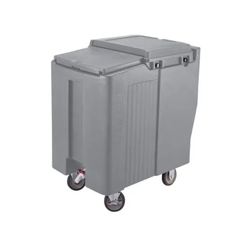 Cambro ICS125T-180 - 125 lb. Capacity - Tall Sliding Lid Portable Ice Bin  - Grey