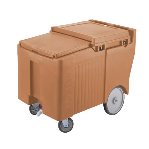 Cambro ICS175LB-157 - 175 lb. Capacity - Sliding Lid Portable Ice Bin  - Peach