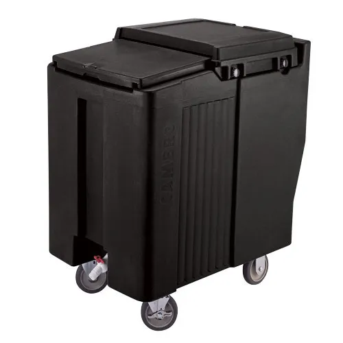 Cambro ICS175T-110 - 175 lb. Capacity - Tall Sliding Lid Portable Ice Bin  - Grey