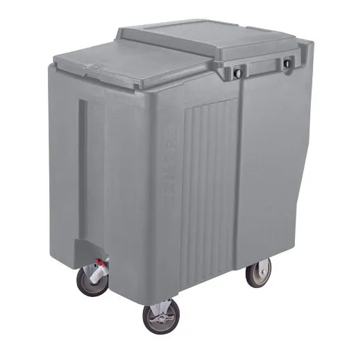 Cambro ICS175T-180 - 175 lb. Capacity - Tall Sliding Lid Portable Ice Bin  - Grey