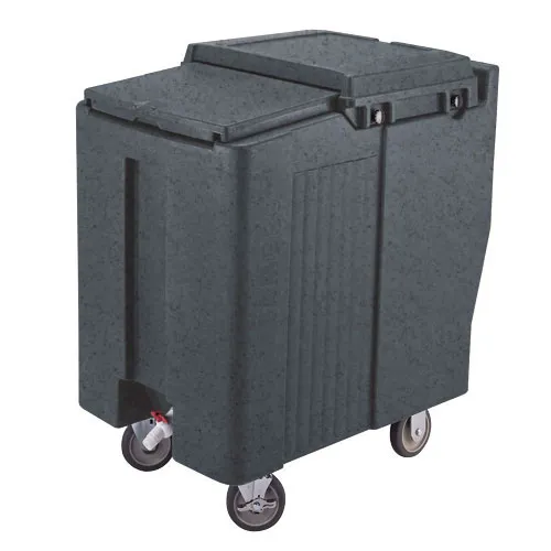 Cambro ICS175T-191 - 175 lb. Capacity - Tall Sliding Lid Portable Ice Bin  - Grey