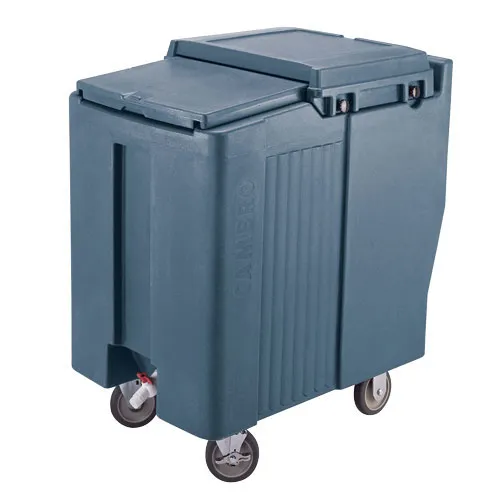 Cambro ICS175T-401 - 175 lb. Capacity - Tall Sliding Lid Portable Ice Bin  - Blue