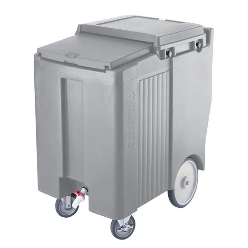 Cambro ICS175TB-180 - 175 lb. Capacity - Tall Sliding Lid Portable Ice Bin  - Grey