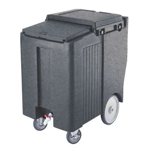 Cambro ICS175TB-191 - 175 lb. Capacity - Tall Sliding Lid Portable Ice Bin  - Grey