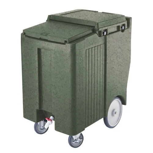 Cambro ICS175TB-192 - 175 lb. Capacity - Tall Sliding Lid Portable Ice Bin  - Green