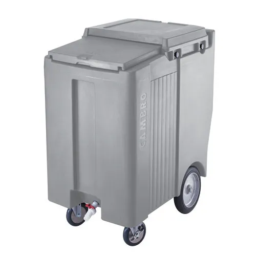 Cambro ICS200TB-180 - 200 lb. Capacity - Tall Sliding Lid Portable Ice Bin  - Grey