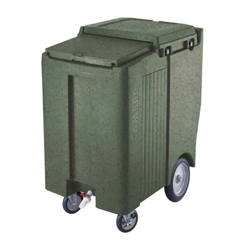 Cambro ICS200TB-192 - 200 lb. Capacity - Tall Sliding Lid Portable Ice Bin  - Green