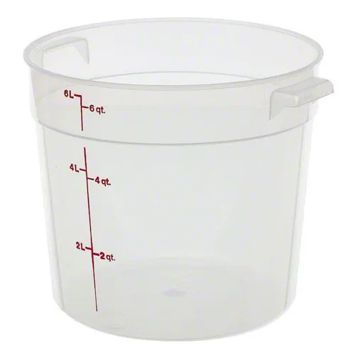 Cambro RFS6PP-190 - 6 qt Polypropylene Round Food Storage Container (12 per Case) 