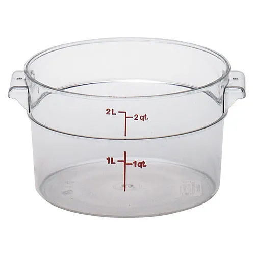 Cambro RFSCW2-135 - 2 qt Polycarbonate Food Storage Container - Camwear Round (12 per Case) 