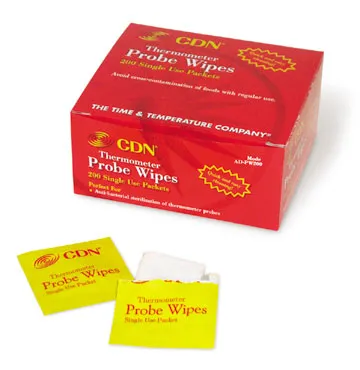 CDN Thermometer Probe Wipes - Packets [AD-PW200]