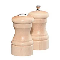 Chef Specialties Capstan Natural Pepper Mill/Salt Shaker Set 4" [04300]