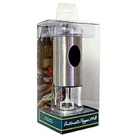 Chef Specialties OneTouch Stainless Steel Automatic Pepper Mill with Button [17010B]