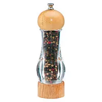 Chef Specialties 29181 - Acrylic & Wood Pepper Mill - Vanguard 7.5" 