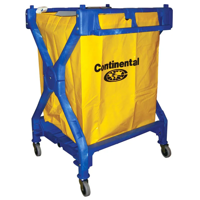 Universal 275 - Continental Huskee Blue X Frame Folding Laundry Cart