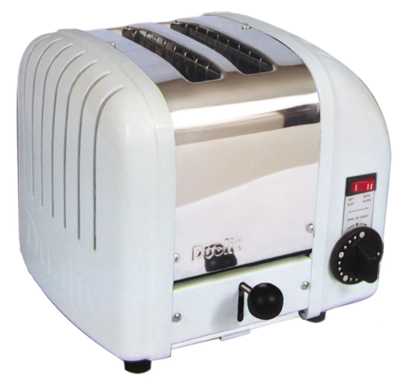 Cadco - CTW2 - White Stainless Steel Bagel Toaster - 2 Slots