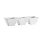 C.A.C. China CTY-77 - Citysquare Divided Bowl 9" - (2 Dozen per Case)