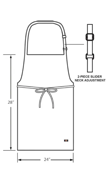 Dickies Chef DC501 - Bib Apron - Adjustable Neck 