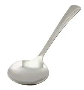 Update International DOM-12B - Dominion Series - 6" Chrome-Plated Bouillon Spoon