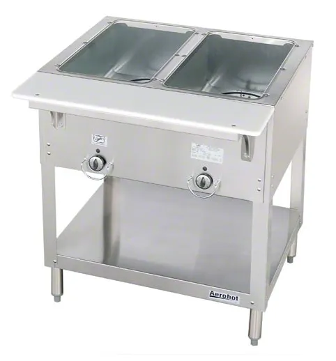 Duke Aerohot Electric Hot Food Table - Stationary 2 Wells, 30-3/8"W [E302]