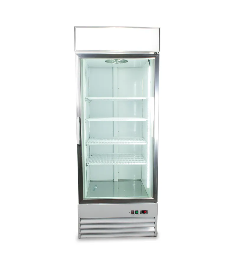 Universal D648BMF 31" One Door White Swing Glass Door Reach In Freezer with LED Lighting