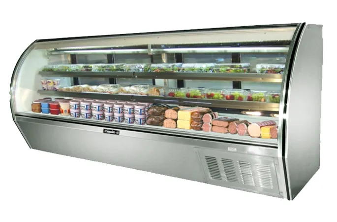 Leader NRHD118SC - 118" Curved Glass Deli Display Case - High Volume