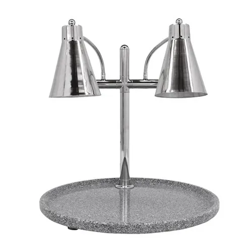 Buffet Enhancements - 010HFD-GG24RD - 24" Flex Dual Carving Station - Grey Granite Chefstone™ Round Base