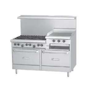 Garland G60-6R24SS - 6 Burner Gas Range - (2) Storage Bases - 24" Griddle / Broiler