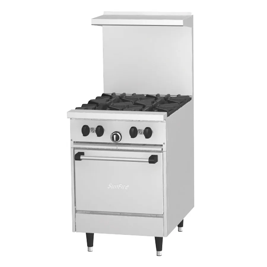 Garland X24-4L SunFire - 4 Burner Gas Range - (1) Space Saver Oven