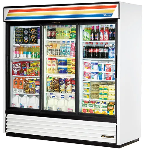 True GDM-69-LD - 78" Glass Door Reach In Refrigerator