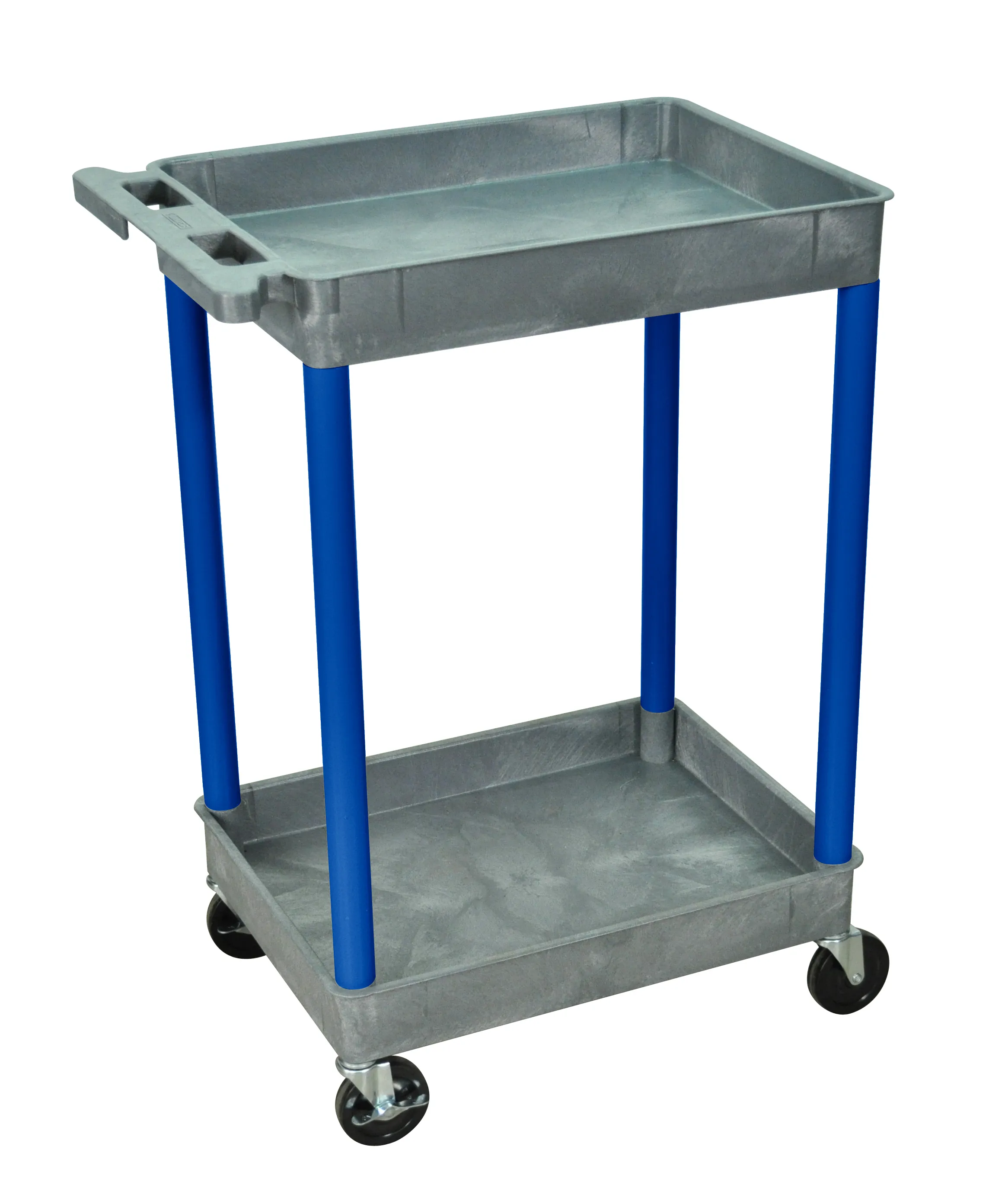 Luxor - GYSTC11BU - Plastic 2 Shelf Utility Tub Cart - Gray