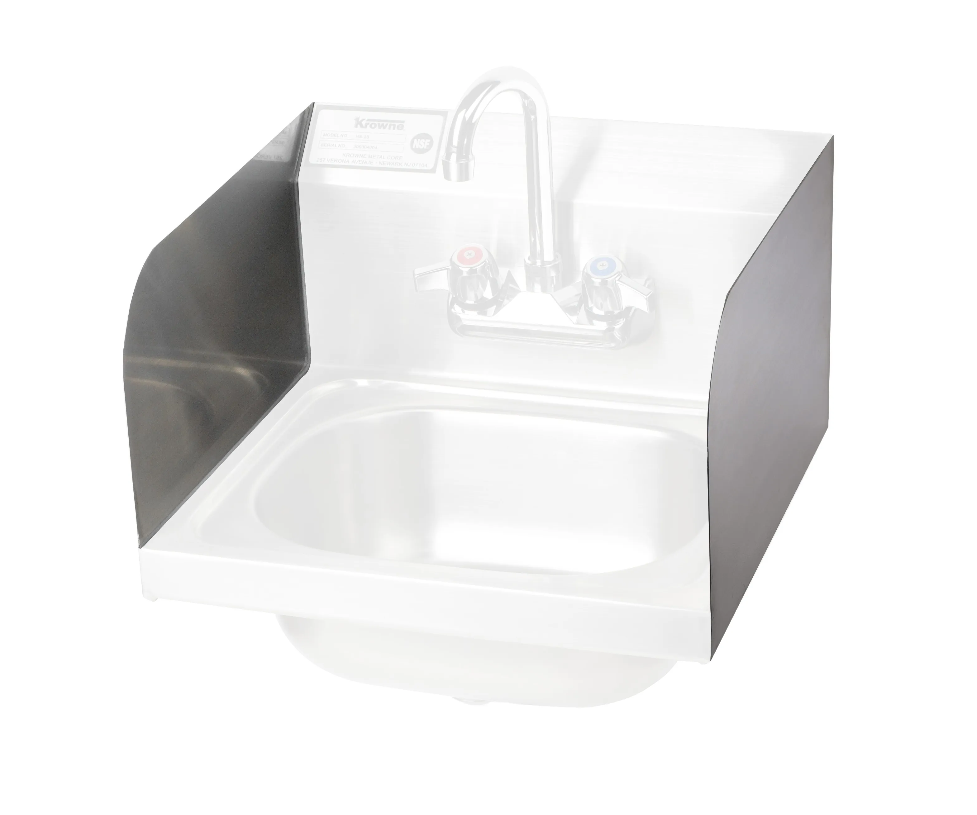 Krowne H-107 - Field Mountable Side Splash for Hand Sinks - Case of 2