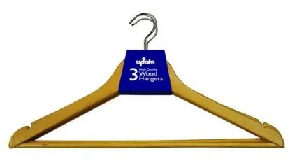 Update International HGR-WD - 0.5" x 9" x 17.63" - Wooden Hanger 