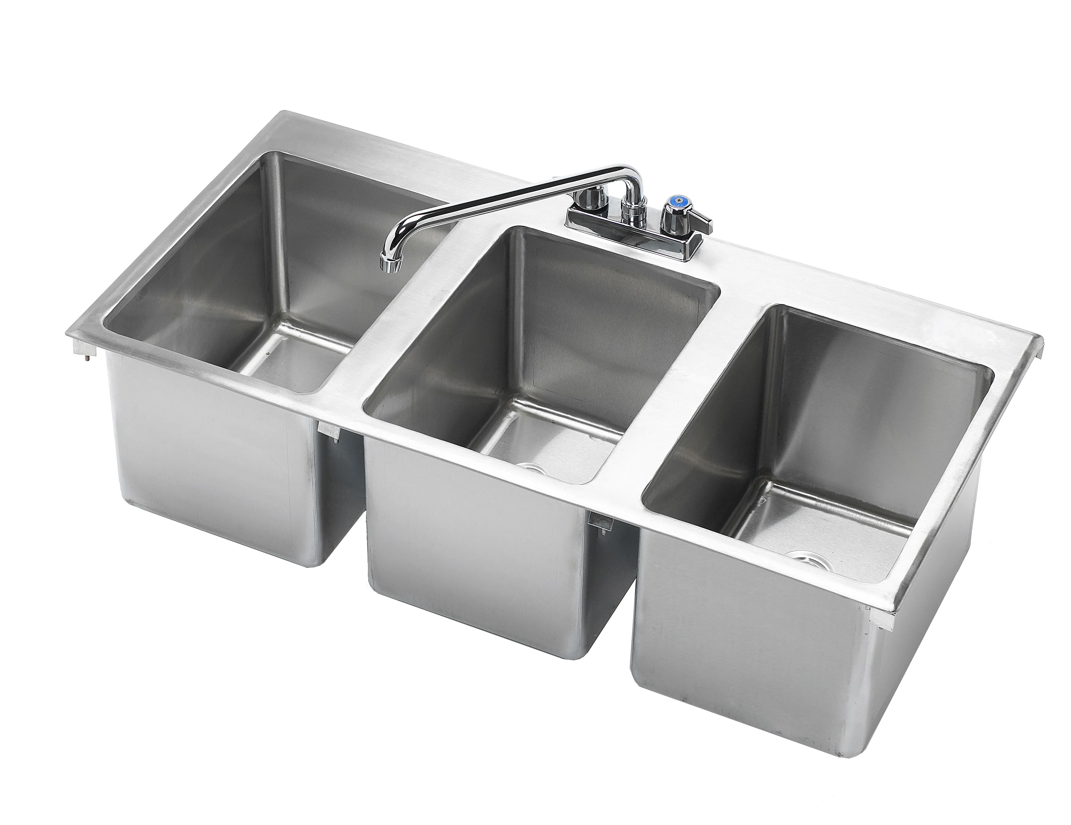 Krowne HS-3819 - 36" x 18" Three Compartment Drop-In Hand Sink